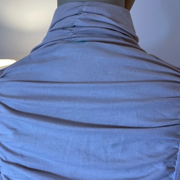 Armani Exchange, Ruched Skin Tight zip up turtleneck top Sz S Like New - Picture 8 of 13